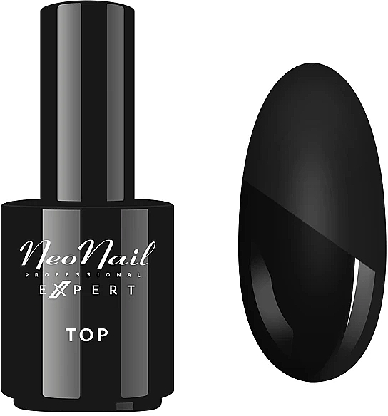 Shiny Hybrid Top Coat - NeoNail Professional Expert Top Shine Bright — photo N2