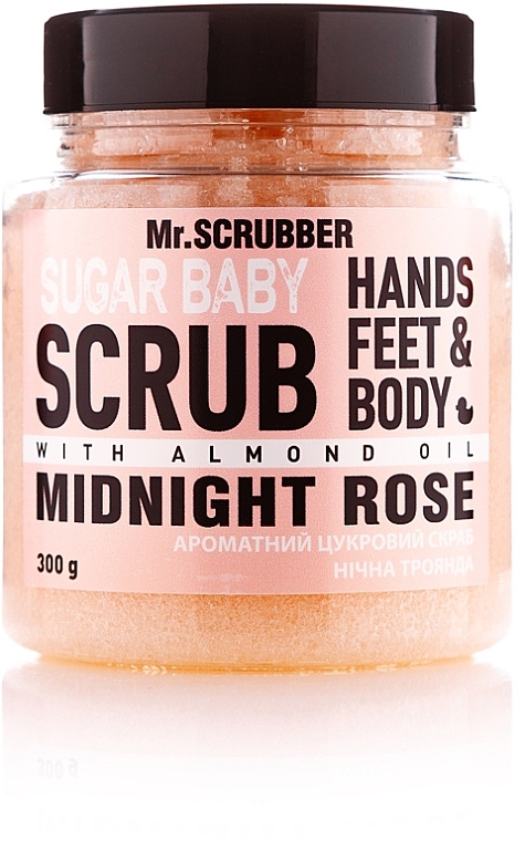 Sugar Body Scrub - Mr.Scrubber Sugar Baby Midnight Rose Hands Feet & Body Scrub — photo N1