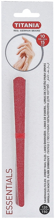Double-Sided Sandy Nail File, 16.5 cm, 120/150, 1042/10B B - Titania — photo N1