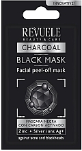 Coal Face Mask - Revuele Peel Off Active Charcoal Black Facial Mask — photo N1