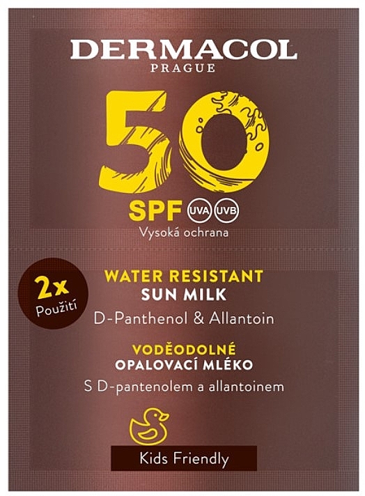 Waterproof Sun Milk - Dermacol Water Resistant Sun Milk SPF 50 (sachet) — photo N1