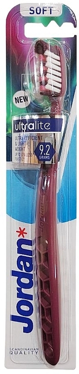 Toothbrush, soft, burgundy - Jordan Ultralite Soft Toothbrush — photo N7