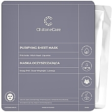 Fragrances, Perfumes, Cosmetics Cleansing Sheet Mask - Chitone Care Maska Purifying