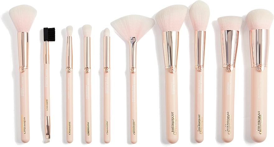Makeup Brush Kit - Revolution PRO X Influencer Overnight Full Beat Brush Set & Rol — photo N2