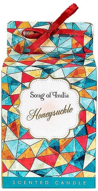 Scented Candle in Glass Jar "Honeysuckle" - Song of India Honeysuckle Candle — photo N1