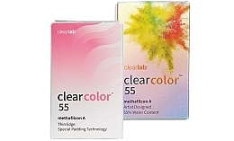Fragrances, Perfumes, Cosmetics Emerald Contact Lenses, 2 pcs - Clearlab Clearcolor 55 Emerald FL303N
