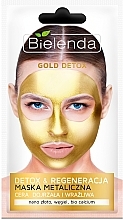 Detox Mask with Mature & Sensitive Skin - Bielenda Gold Detox Metallic Mask  — photo N1