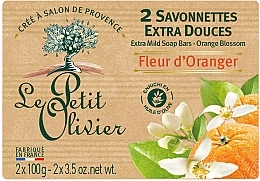 Extra Mild Orange Blossom Soap Bars - Le Petit Olivier 2 extra mild soap bars Orange blossom — photo N1