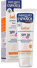 Fragrances, Perfumes, Cosmetics Face Protecting Baby Cream - Instituto Espanol Babe Protective Facial Cream SPF20