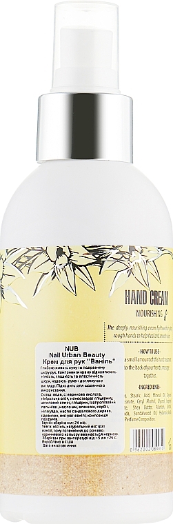 Nourishing Hand Cream - NUB Moisturizing Hand Cream Vanilla — photo N13