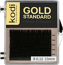 Fragrances, Perfumes, Cosmetics Gold Standard B 0.12 False Eyelashes (6 rows: 13 mm) - Kodi Professional