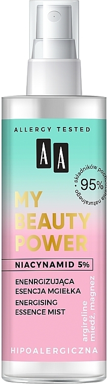Energizing Face Essence-Mist - AA My Beauty Power Niacynamid 2,5% Energizing Essence-Mist — photo N1