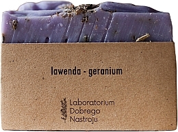 Fragrances, Perfumes, Cosmetics Natural Soap 'Lavender & Geranium' - Laboratorium Dobrego Nastroju