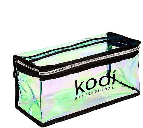 Cosmetic Bag 'Chameleon' No. 002, rectangular with handle, green - Kodi Professional — photo N1