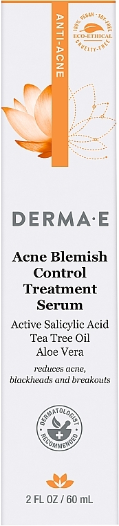 Anti-Acne Anti-Inflammatory Serum - Derma E Anti-Acne Blemish Control Treatment Serum — photo N3