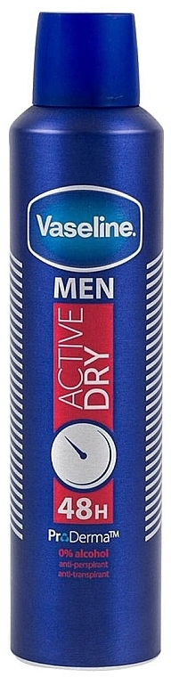 Deodorant Spray - Vaseline Men Active Dry 48H Deodorant — photo N1