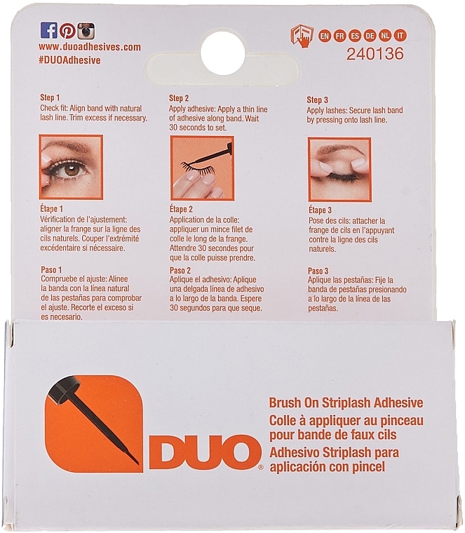Eyelash Adhesive - Duo Dark Brush On Adhesive — photo N2