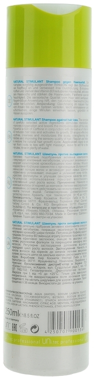 Anti Hair Loss Shampoo - UNi.tec Professional Natural Stimulant Shampoo — photo N2