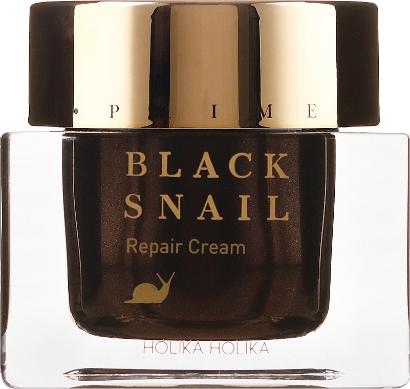 Repairing Face Cream with Black Snail Mucus - Holika Holika Prime Youth Black Snail Repair Cream — photo N4