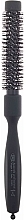 Fragrances, Perfumes, Cosmetics Brush with White Nylon Bristles and Aluminum Tube, d26mm, black - 3ME Maestri Soft Touch