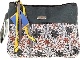 Fragrances, Perfumes, Cosmetics Makeup Bag "Ribbons" 93944, grey - Top Choice