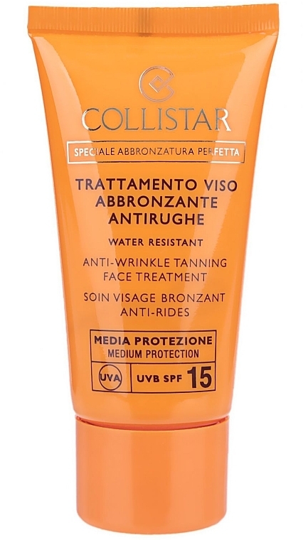 Cell DNA Protective Anti-Wrinkle Taning Face Treatment Sun Cream - Collistar Speciale Abbronztura Perfetta Anti-Wrinkle Tanning Face Treatment SPF15 — photo N2