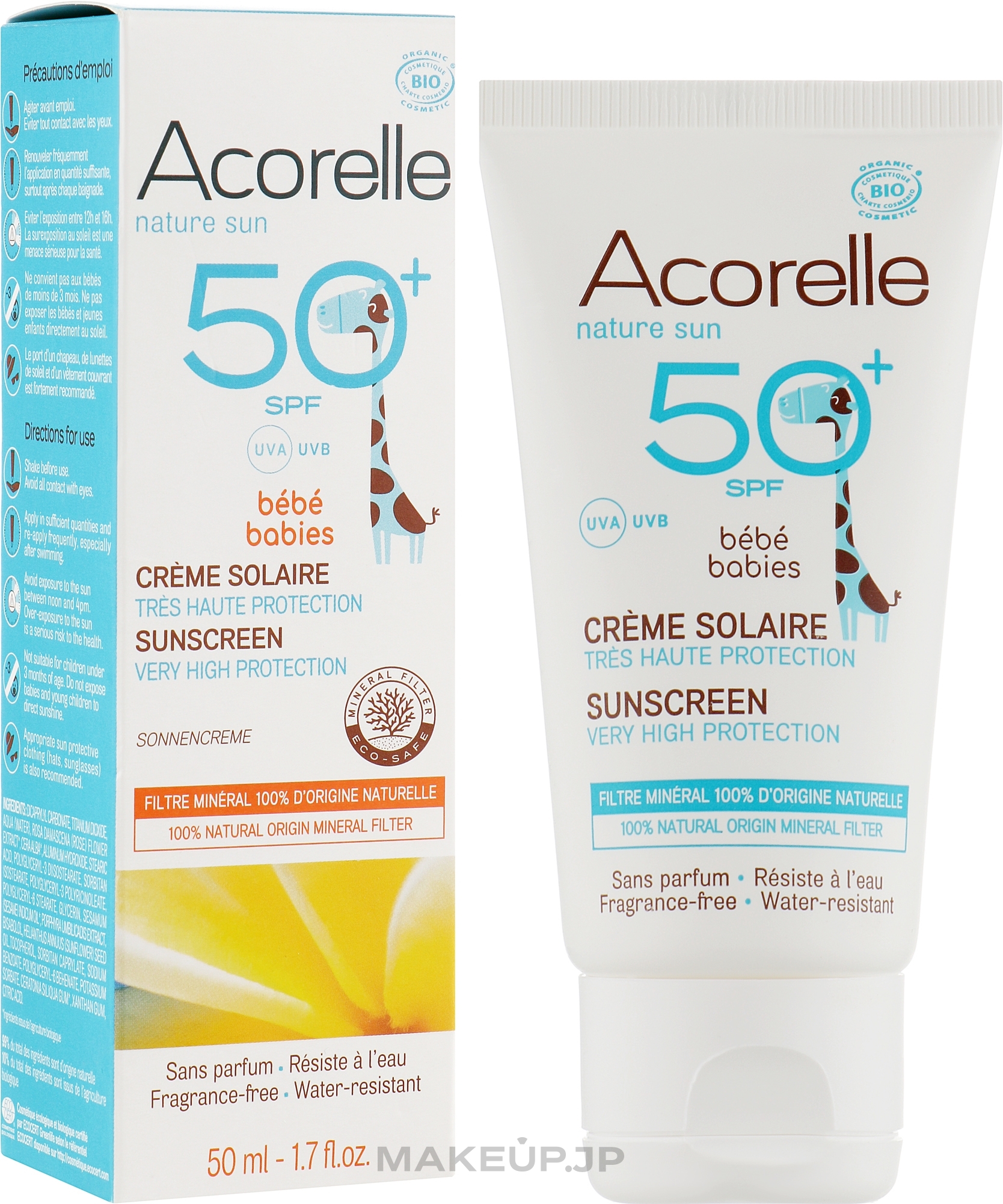 Kids Sun Cream - Acorelle Baby Sunscreen Very High Protection SPF50 — photo 50 ml