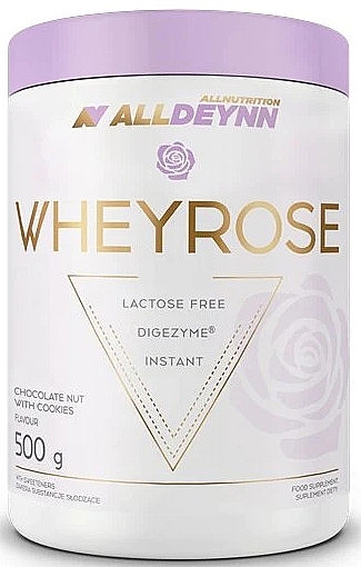 Digestive Enzyme Protein 'Chocolate-Nut Cookies' - AllNutrition AllDeynn WheyRose Chocolate Nut With Cookies — photo N1