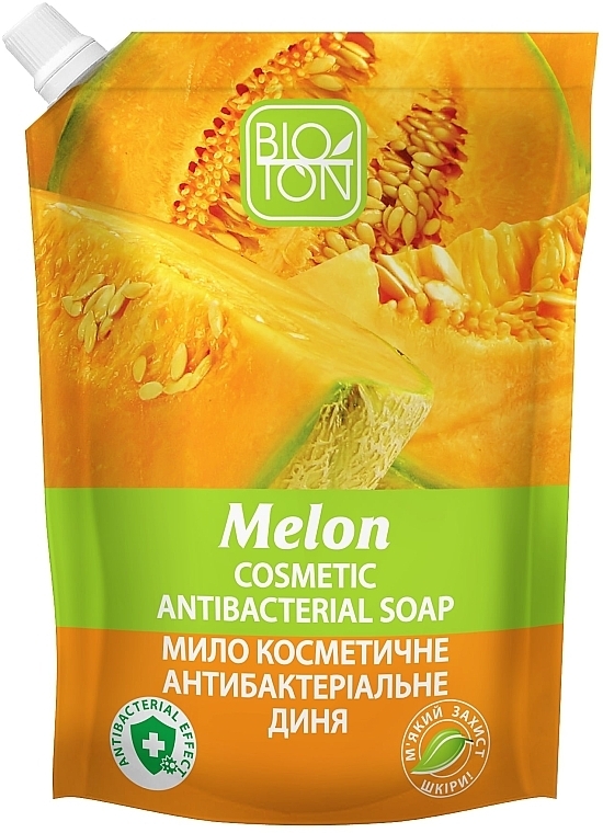 Antibacterial Melon Soap - Bioton Cosmetics Melon Liquid Soap (doy-pack)  — photo N4