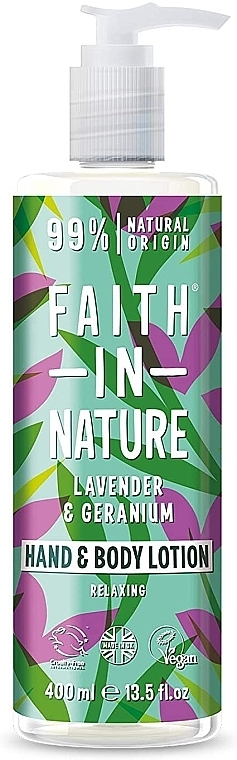 Lavender & Geranium Hand & Body Lotion - Faith in Nature Lavender & Geranium Hand & Body Lotion — photo N1