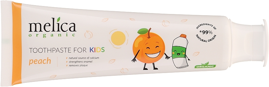 Kids Peach Toothpaste - Melica Organic Toothpaste For Kids Peach — photo N3