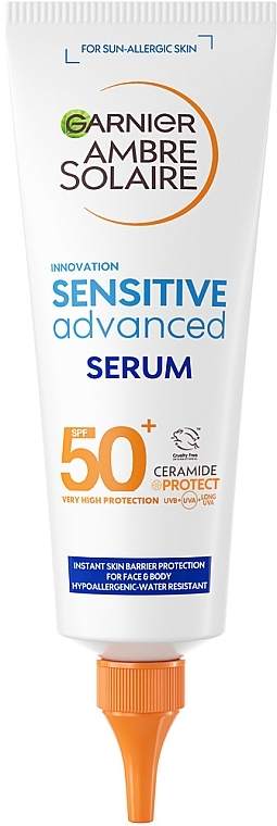 Sunscreen Body Serum - Garnier Ambre Solaire Sensitive Advanced Serum SPF50+ — photo N1