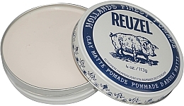 Strong Hold Hair Styling Clay - Reuzel Clay Matte Pomade Strong Hold — photo N4
