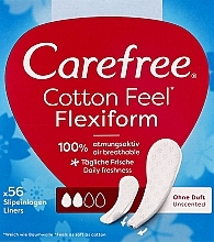 Fragrances, Perfumes, Cosmetics Flexible Daily Liners, scent-free, 56 pcs - Carefree Cotton FlexiForm Unscented