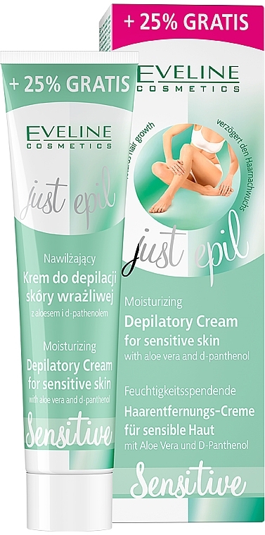 Moisturizing Aloe Vera & D-Panthenol Depilatory Cream - Eveline Cosmetics Just Epile — photo N4