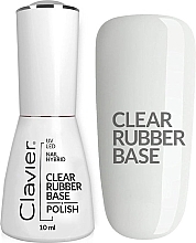 Rubber base for gel polish - Clavier Luxury Clear Rubber Base — photo N1