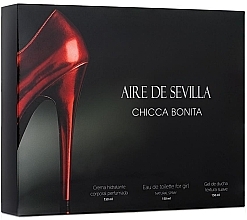 Fragrances, Perfumes, Cosmetics Instituto Espanol Aire de Sevilla Chicca Bonita - Set (edt/150ml + sh/gel/150ml + cr/150ml)