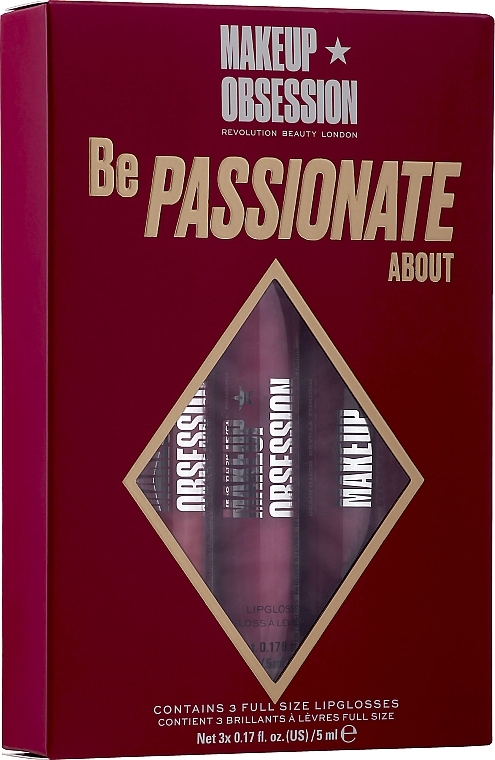 Set - Makeup Obsession Be Passionate About Lip Gloss Collection (lipgloss/3x5ml) — photo N1