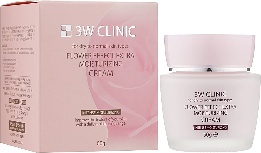 Moisturizing Face Cream - 3W Clinic Flower Effect Extra Moisturizing Cream — photo N14