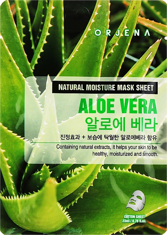 Sheet Face Mask with Aloe Extract - Orjena Natural Moisture Aloe Vera Mask Sheet — photo N1