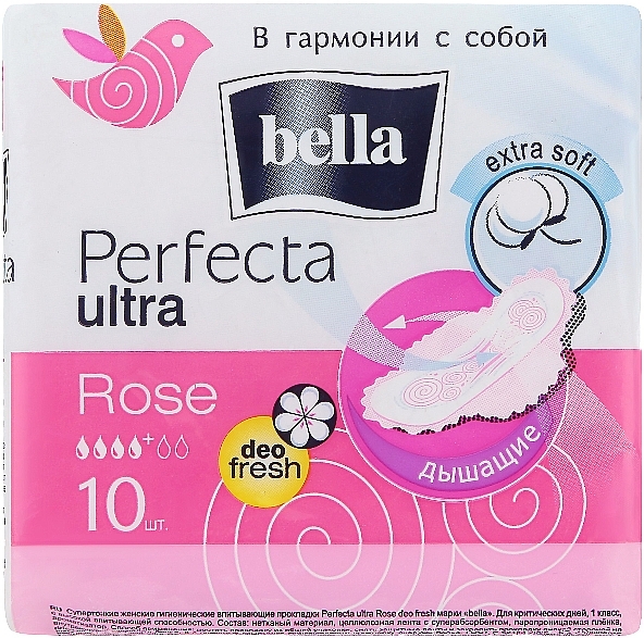 Pantiliners Perfecta Rose Deo Fresh Drai Ultra, 10 pcs - Bella — photo N1