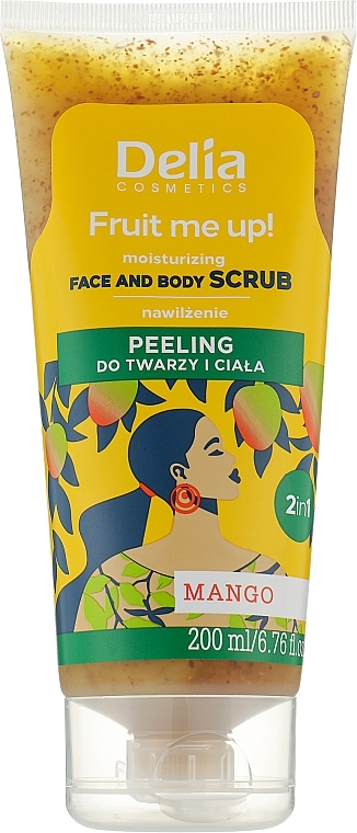 Mango Face & Body Scrub - Delia Fruit Me Up! Moisturizing Face And Body Scrub Mango — photo N1