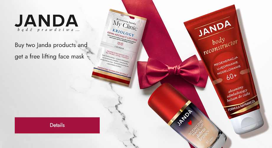 Buy two Janda products and get a free lifting face mask