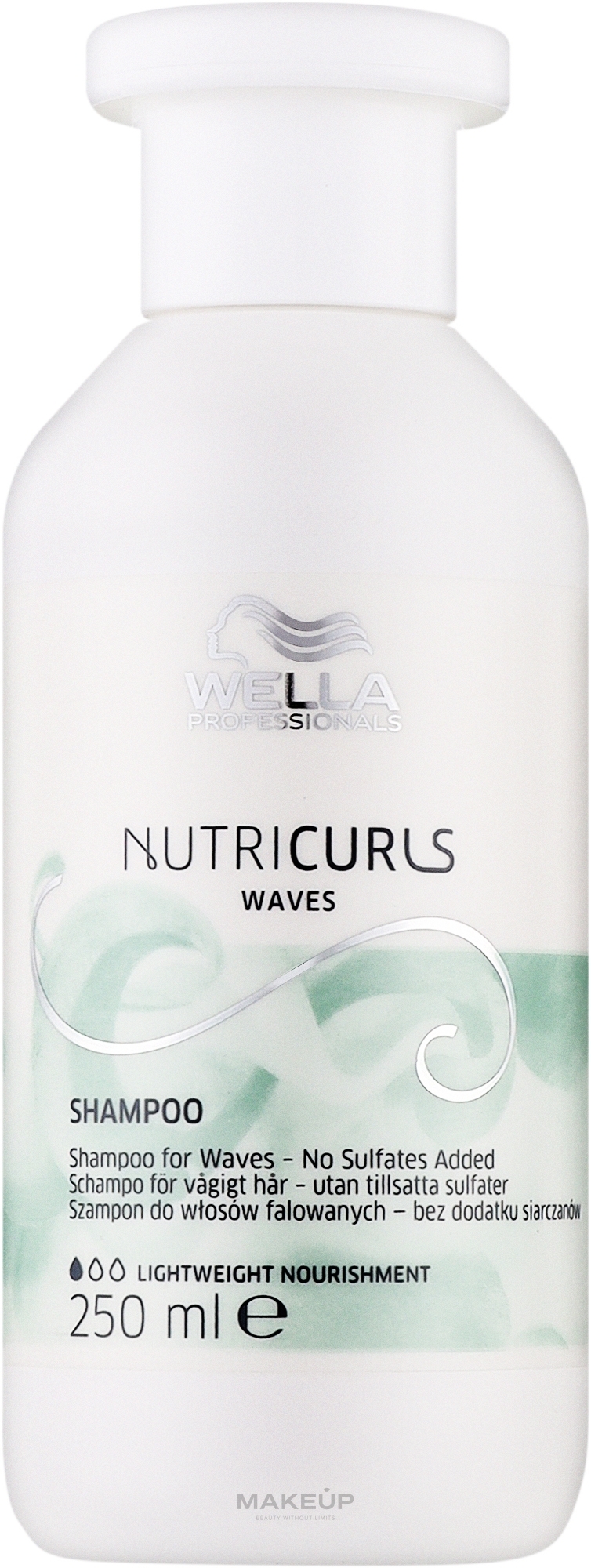 Shampoo for Wavy Hair - Wella Professionals NutriCurls Waves Shampoo — photo 250 ml