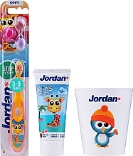 Fragrances, Perfumes, Cosmetics Set "Giraffe" - Jordan Kids (toothpaste/50ml + toothbrush/1pc + cup)