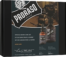 Fragrances, Perfumes, Cosmetics Beard Care Set - Proraso Azur Lime (shm/200ml + oil/30ml)