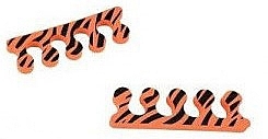 Fragrances, Perfumes, Cosmetics Toe Separator 'Zebra', pink and black - Inca Finger Separator