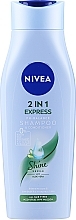 Fragrances, Perfumes, Cosmetics 2in1 Hair Shine Shampoo & Conditioner with Aloe Vera - Nivea 2in1 Express Shine Serum Aloe Vera Shampoo & Conditioner