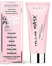 Pink Clay Face Mask - Biovene Glow Mask Pore Cleansing Facial Treatment — photo N4