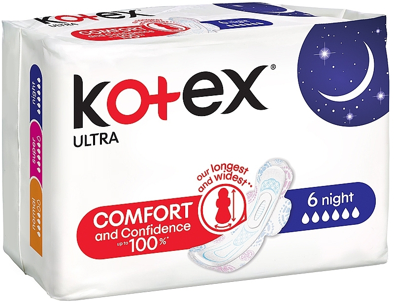 Sanitary Pads, 6 pcs - Kotex Ultra Night — photo N8